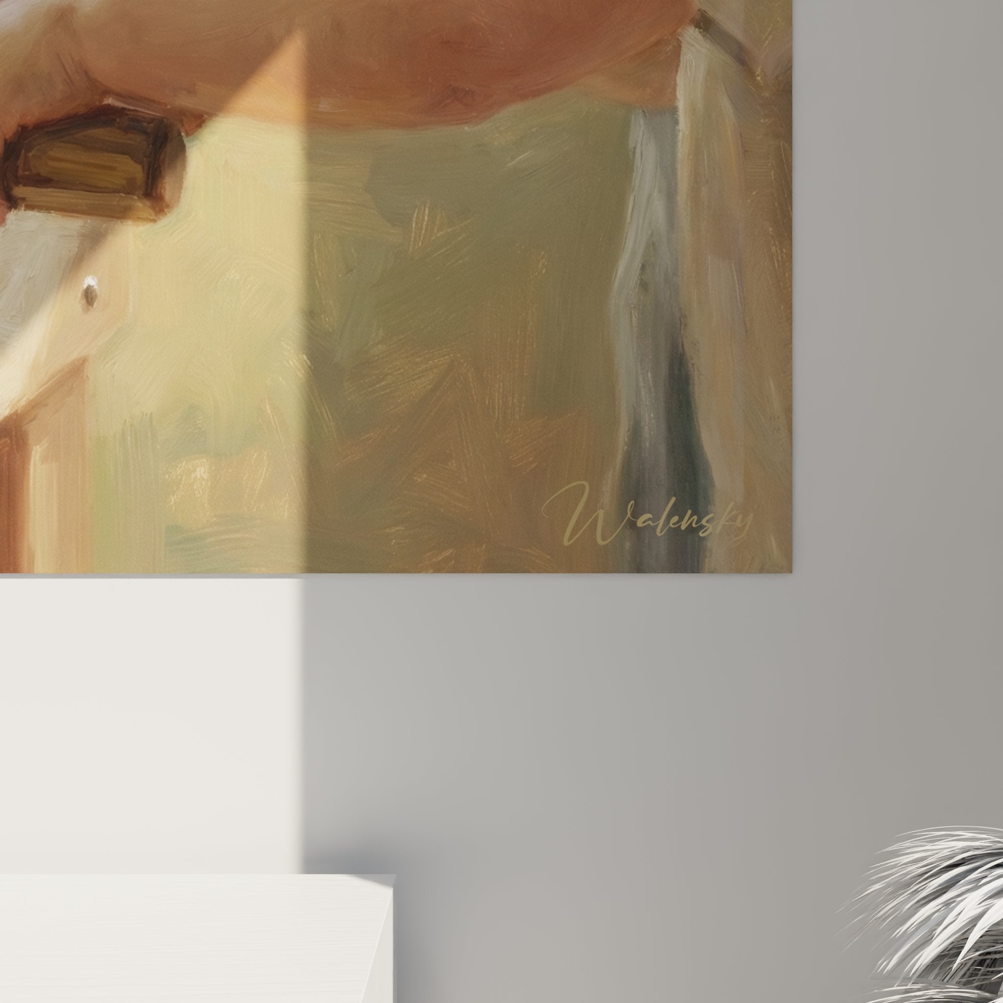 Vista completa del quadro calciobalilla formato orizzontale che mostra la composizione integrale e la cornice elegante