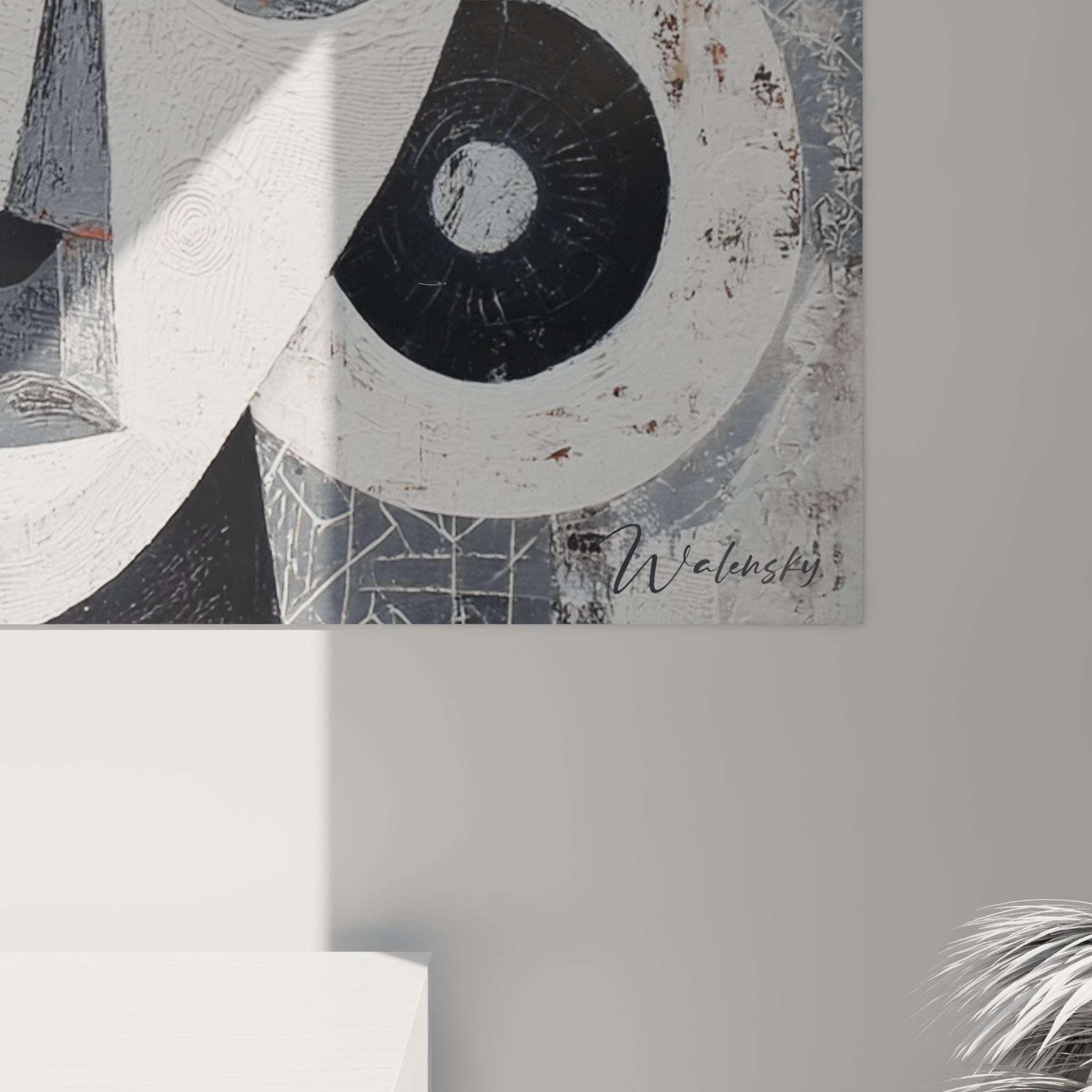 Panoramica quadro maschere africane astratte, arte tribale moderna per decorazione d'interni