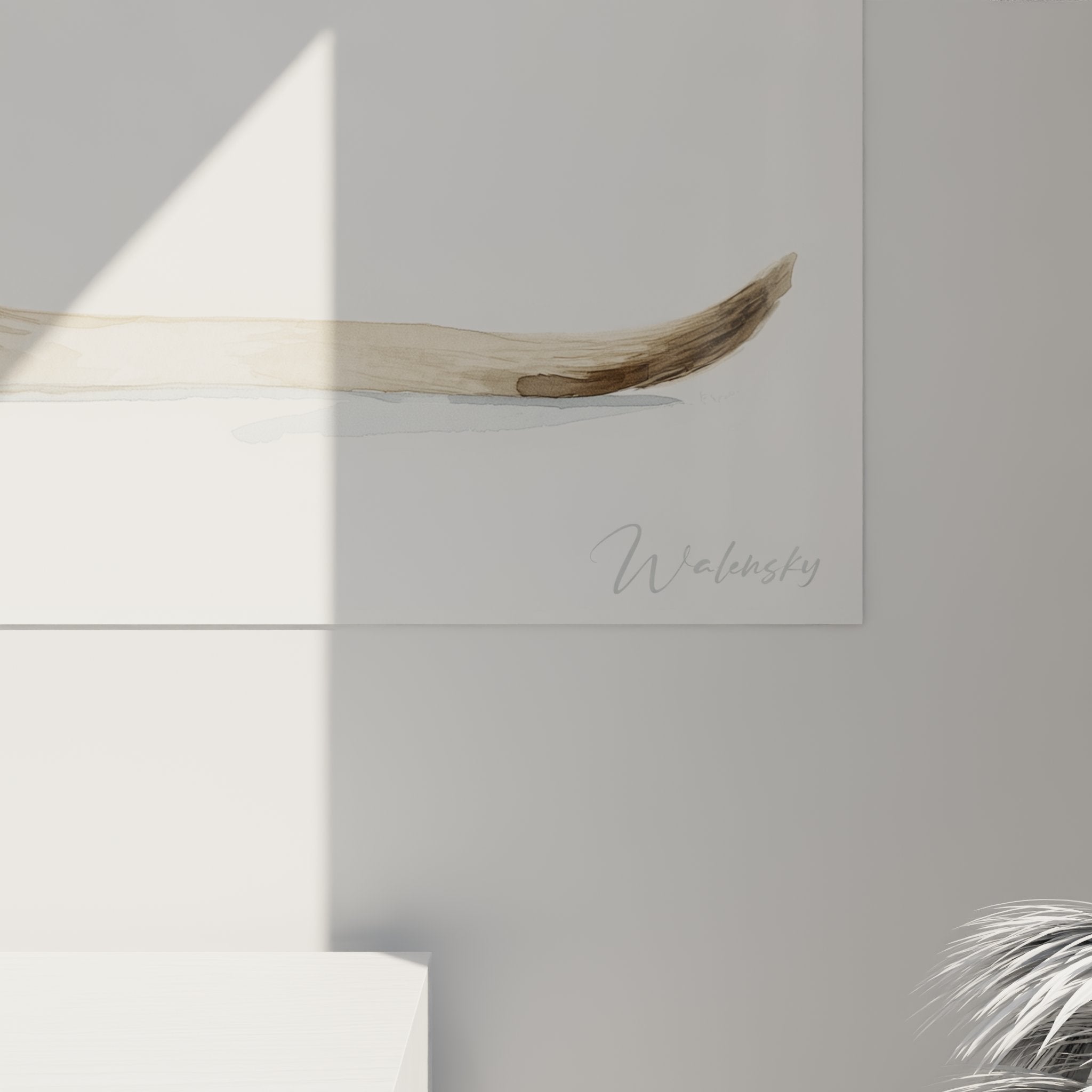 Vue d'ensemble du tableau mural chat Singapura dans un intérieur contemporain élégant