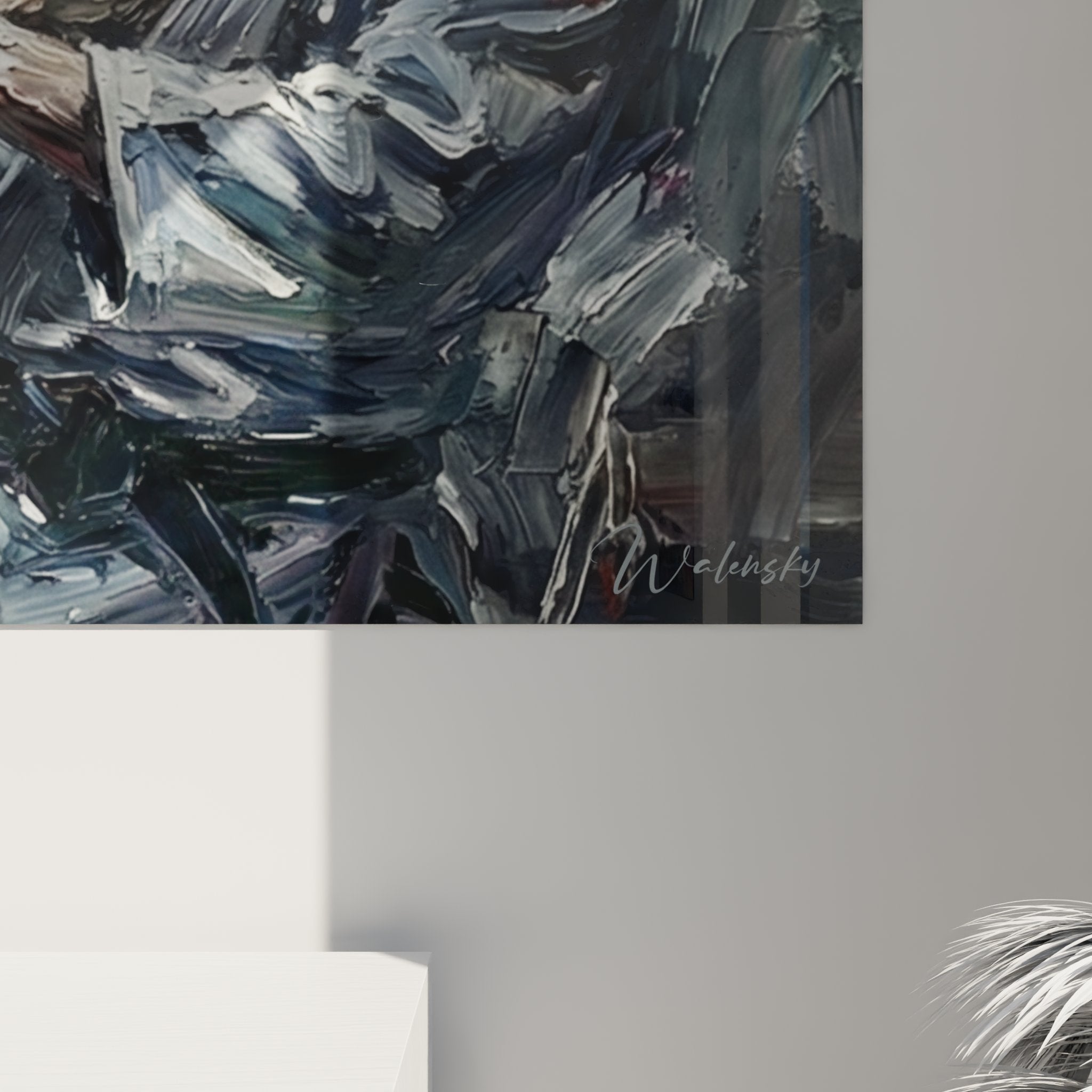 Vue ensemble tableau mural combat paralympique decoration interieure moderne