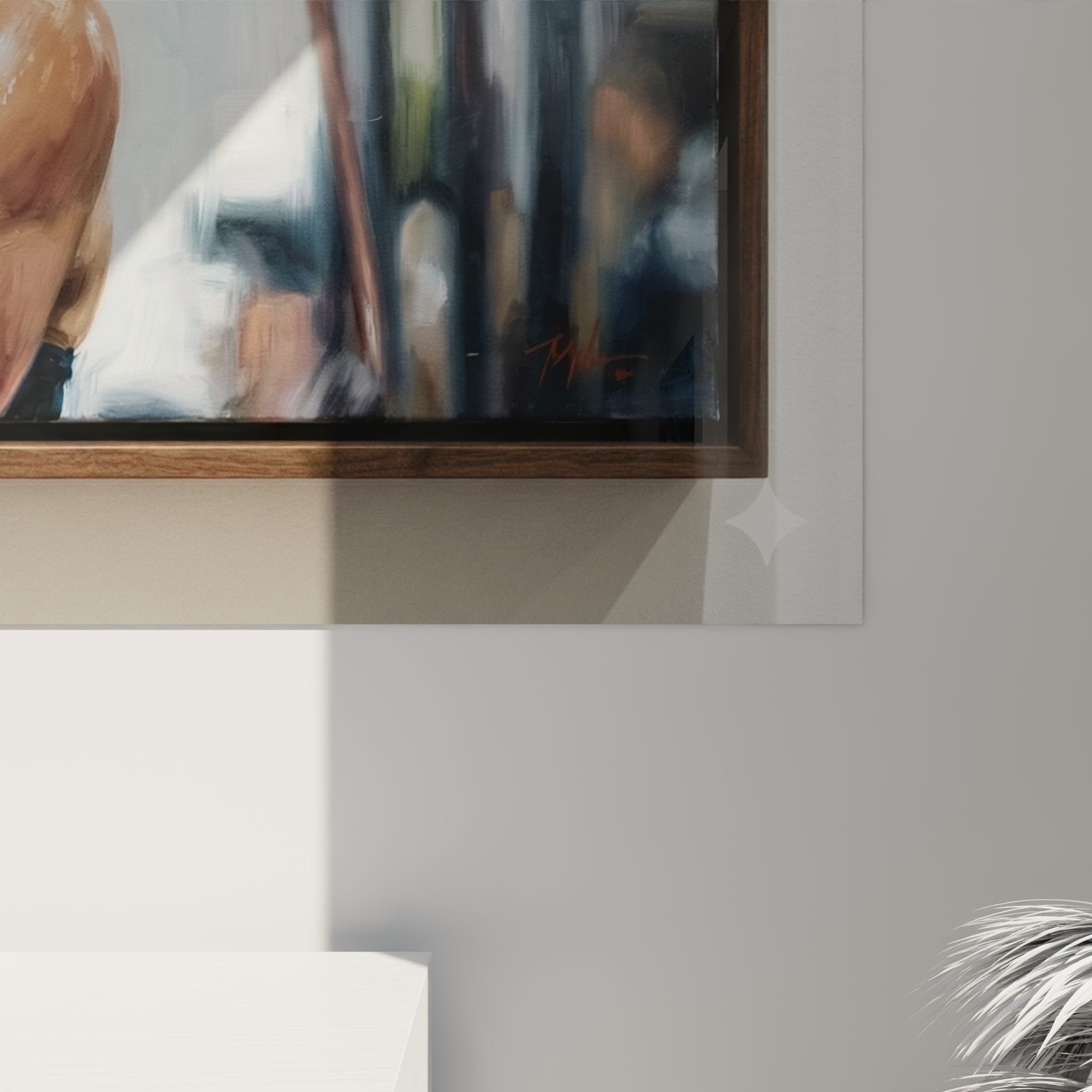 Vue ensemble tableau sport femme athlete decoration interieur moderne fitness