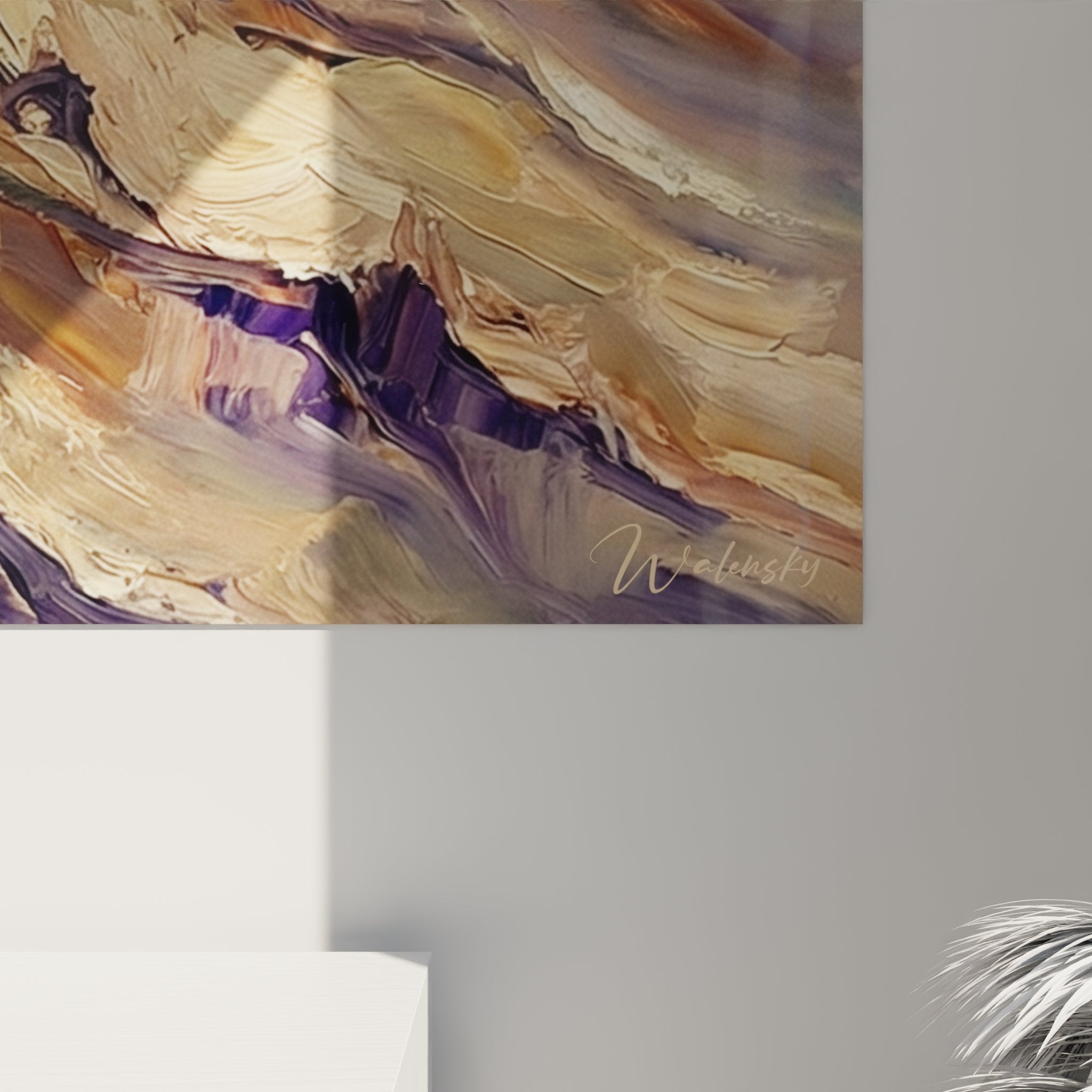 Mountain wall art panoramic view living room wall decoration alpine landscape modern sunset