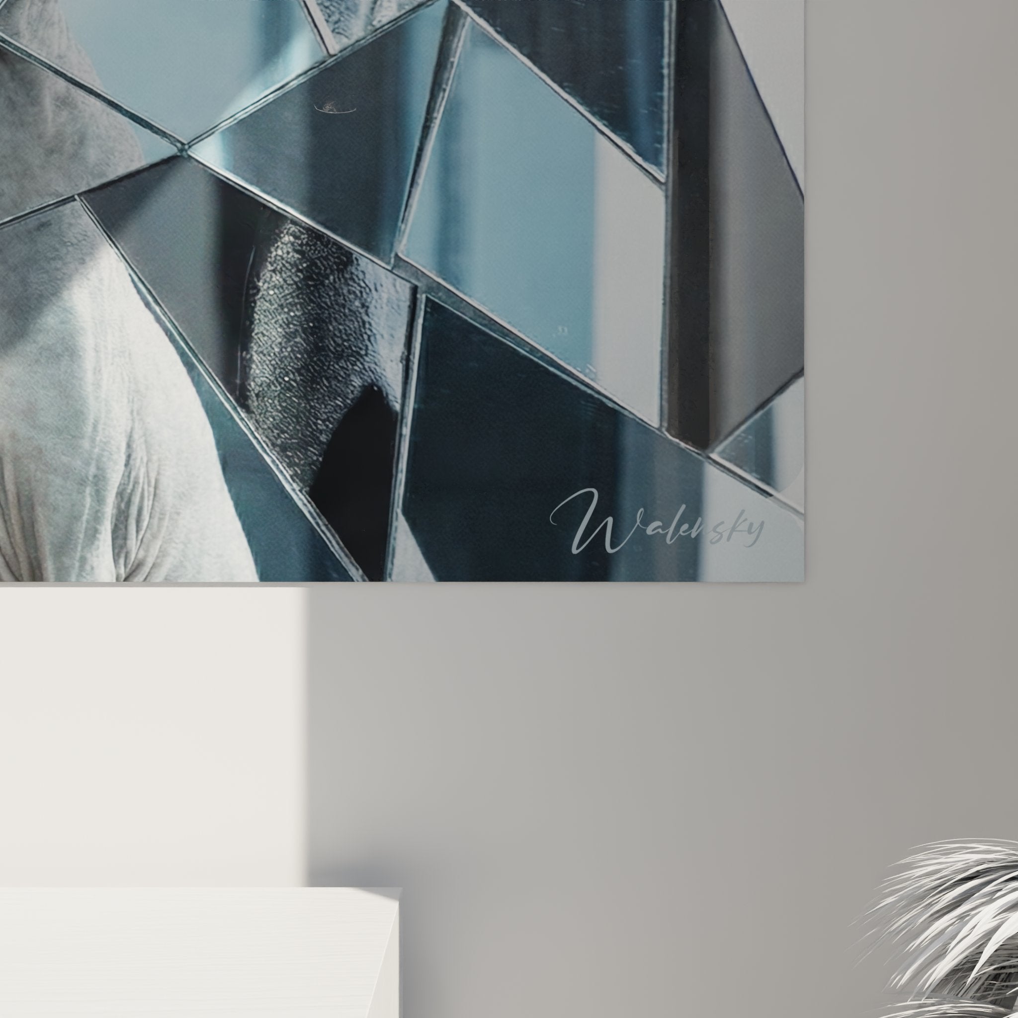 Panoramica quadro gatto Peterbald arte murale specchio frammentato decorazione interno moderno