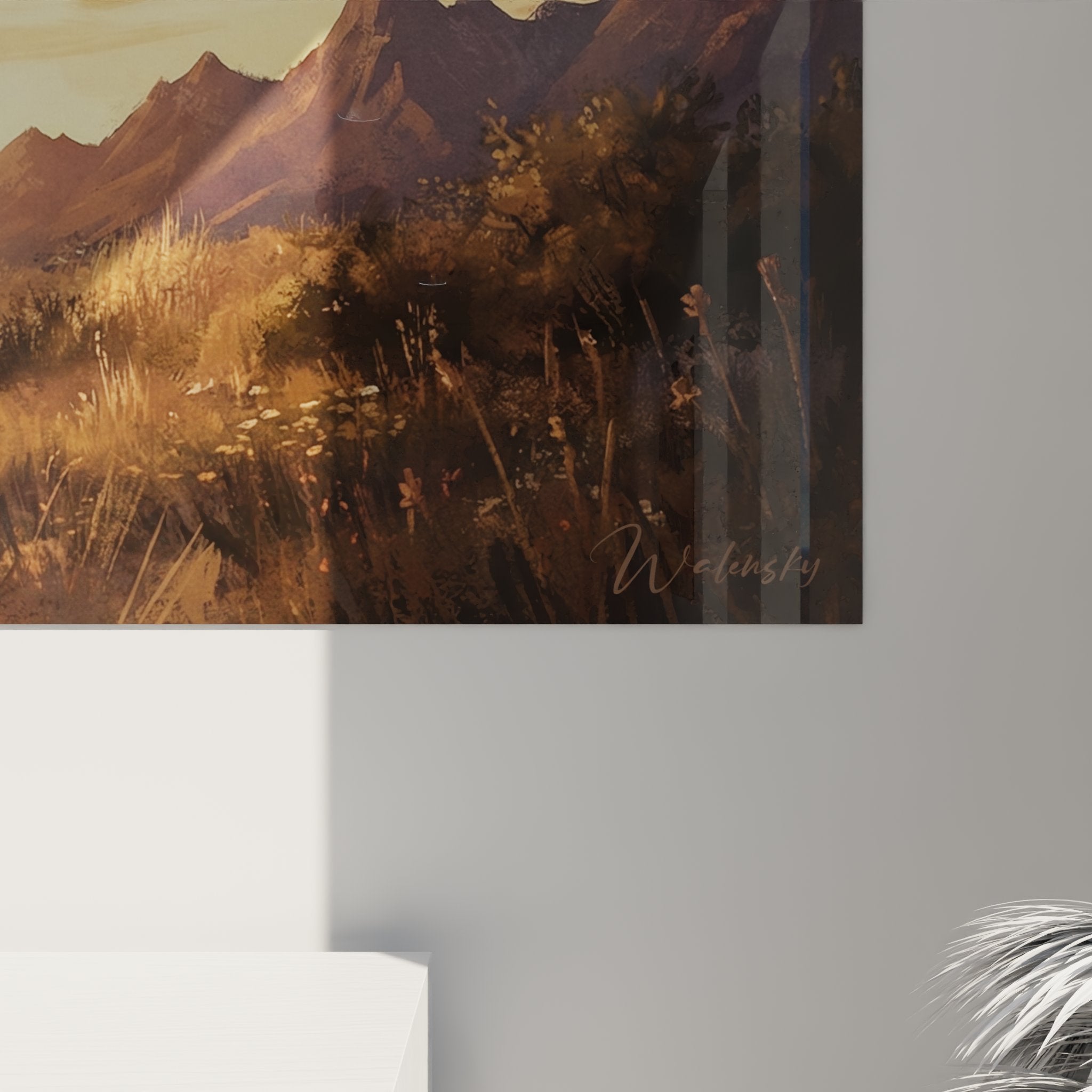 Vista complessiva quadro paesaggio alpino chalet savoiardo cielo tramonto montagna