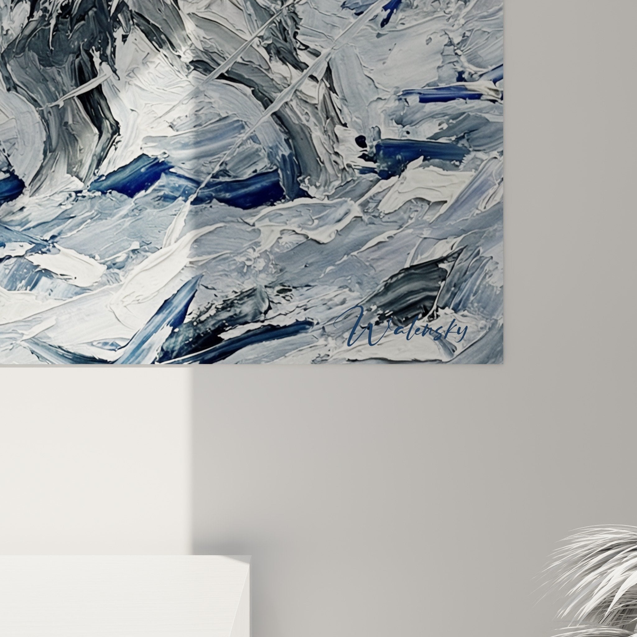 landseer painting in modern interior wall decoration cool tones