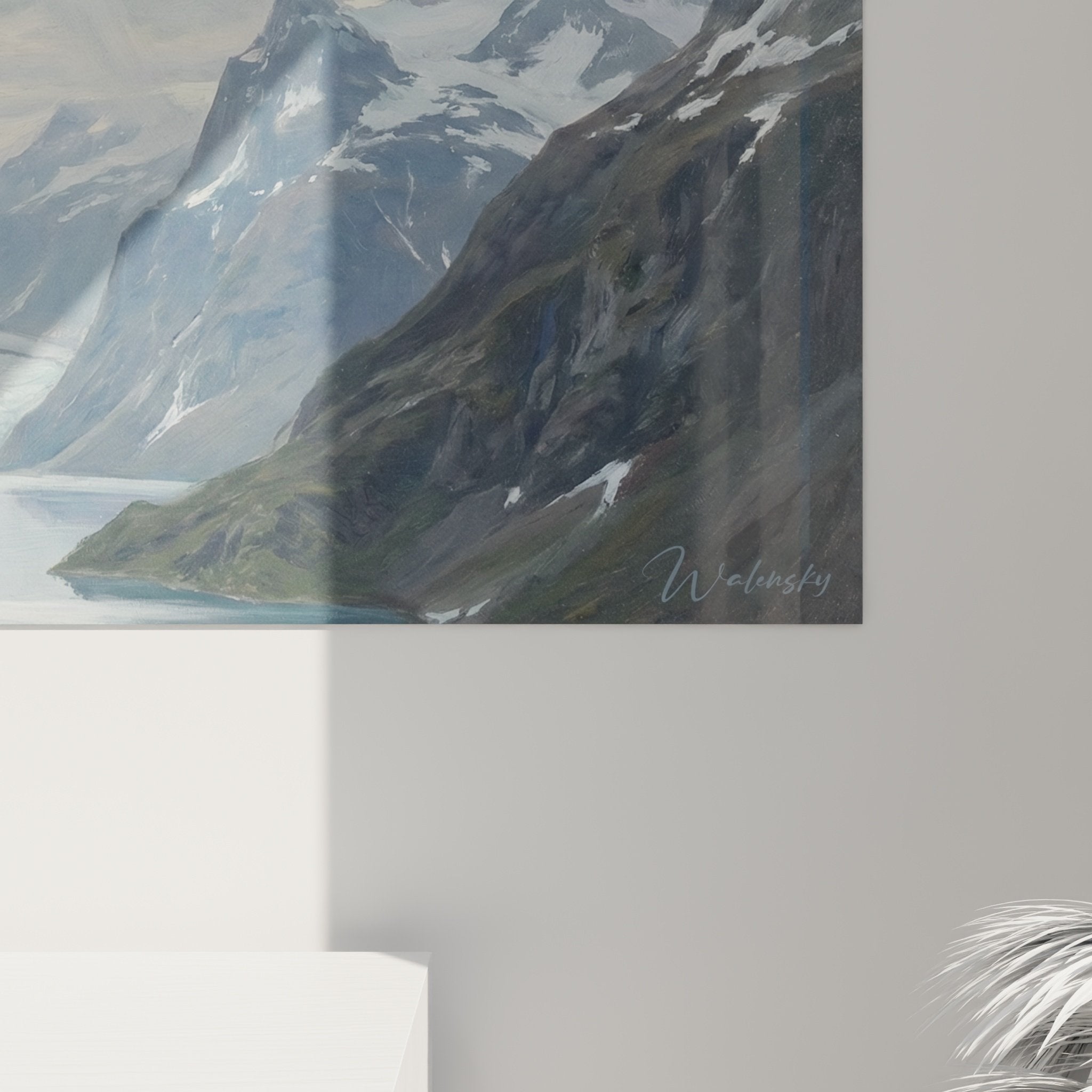Leonberg panoramic wall art fjord landscape - large format nature mural artwork wild scenery