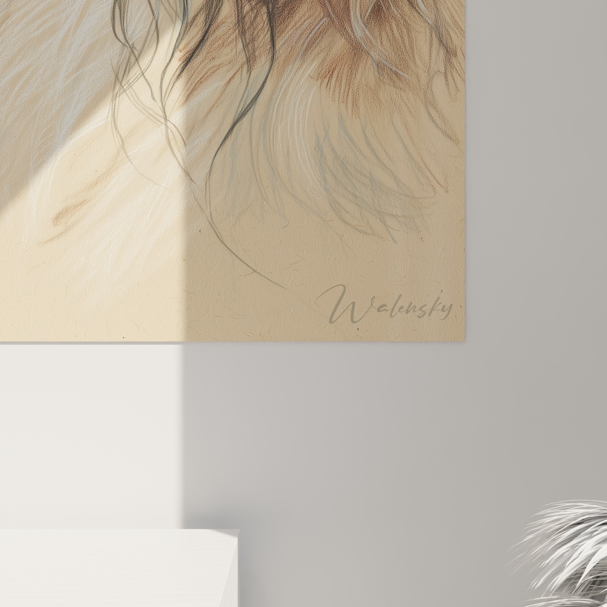 Vue ensemble portrait levrier afghan decoration interieur moderne tons neutres elegance