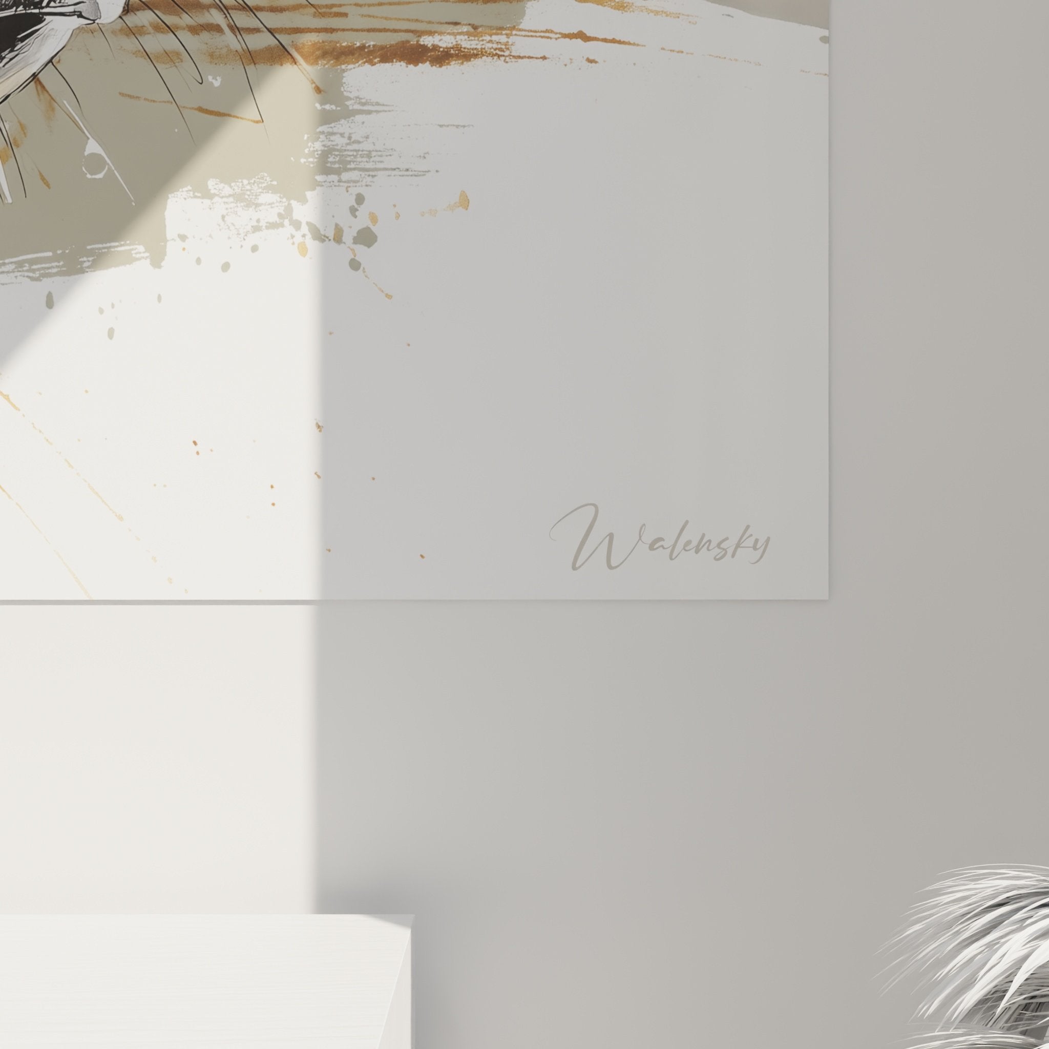 Vue d'ensemble du portrait de Lévrier Whippet montrant les éclaboussures artistiques et la composition moderne