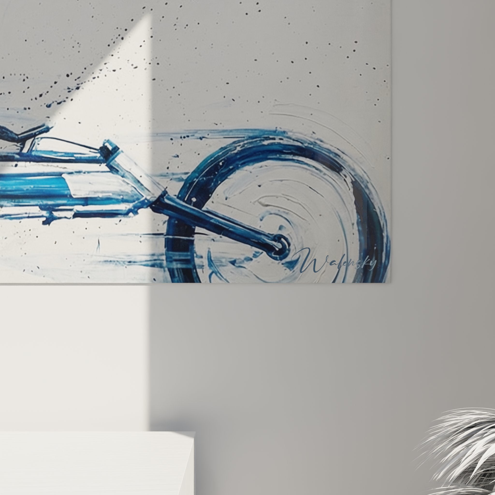 Vue d'ensemble du tableau cycliste paralympique dans un environnement décoratif contemporain