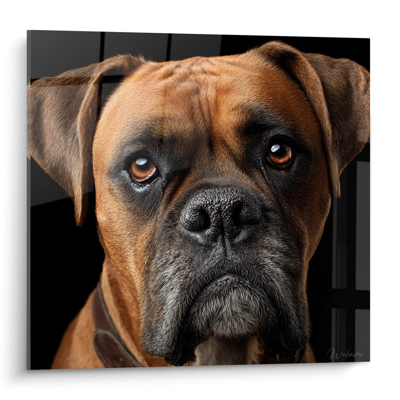 Boxerporträt mit bernsteinfarbenen Augen - Intensiver Blick - Boxer Edition