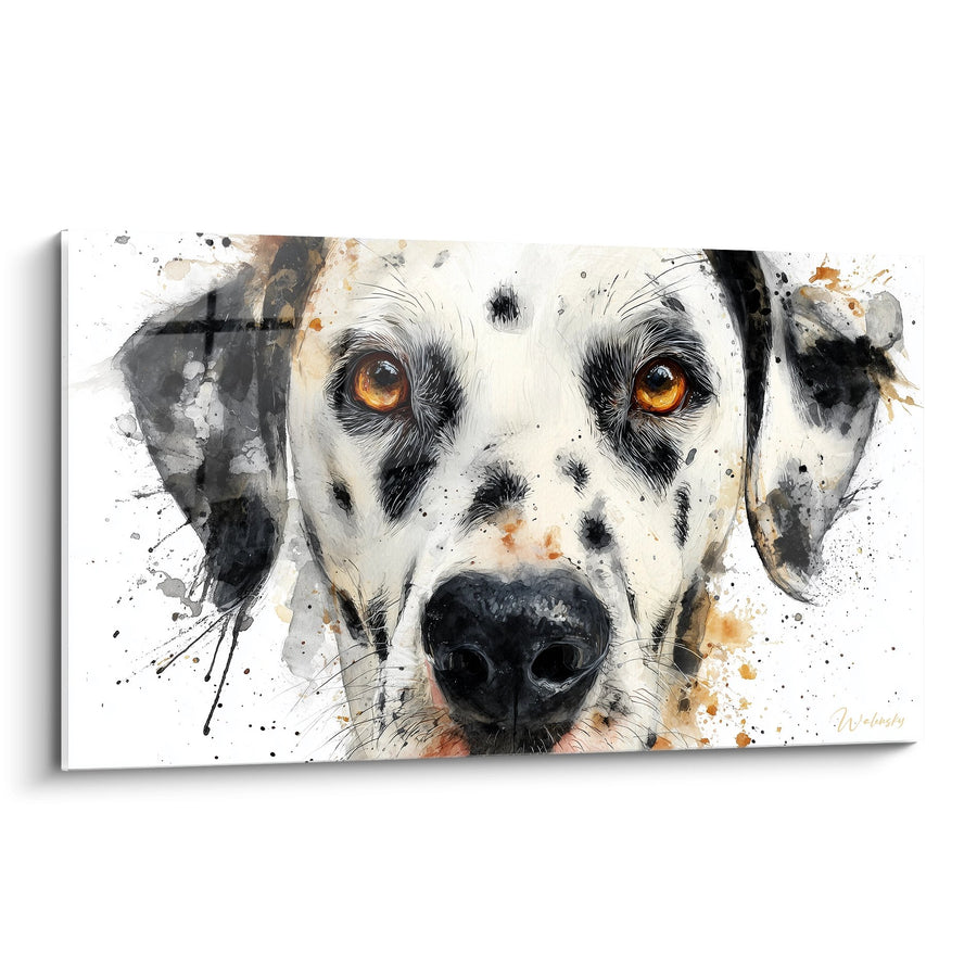 Tableau Portrait de Chien aux Yeux Ambrés - Regard Expressif - Edition Dalmatien
