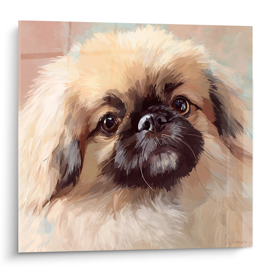 Tableau Portrait de Chien aux Yeux Expressifs - Regard Attendrissant - Edition Pékinois