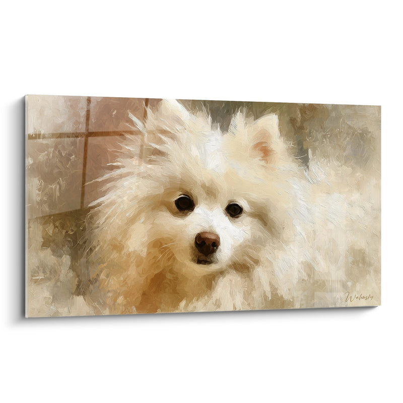 Tableau Portrait Fluide aux Tons Crème et Dorés - Douceur Contemplative - Edition Spitz Japonais