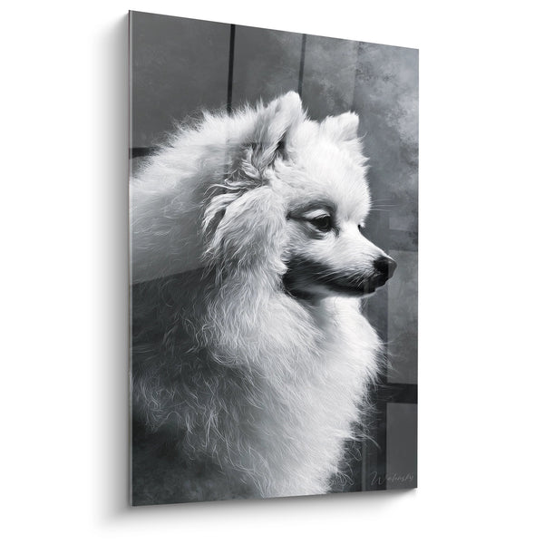 Cuadro Retrato Blanco y Negro con Mirada Noble - Elegancia Intemporal - Edición Spitz Japonés