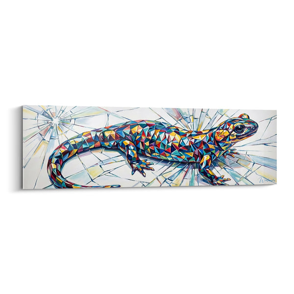 Veelkleurig Geometrisch Salamander Schilderij - Schitterend Mozaïek - Salamander Editie