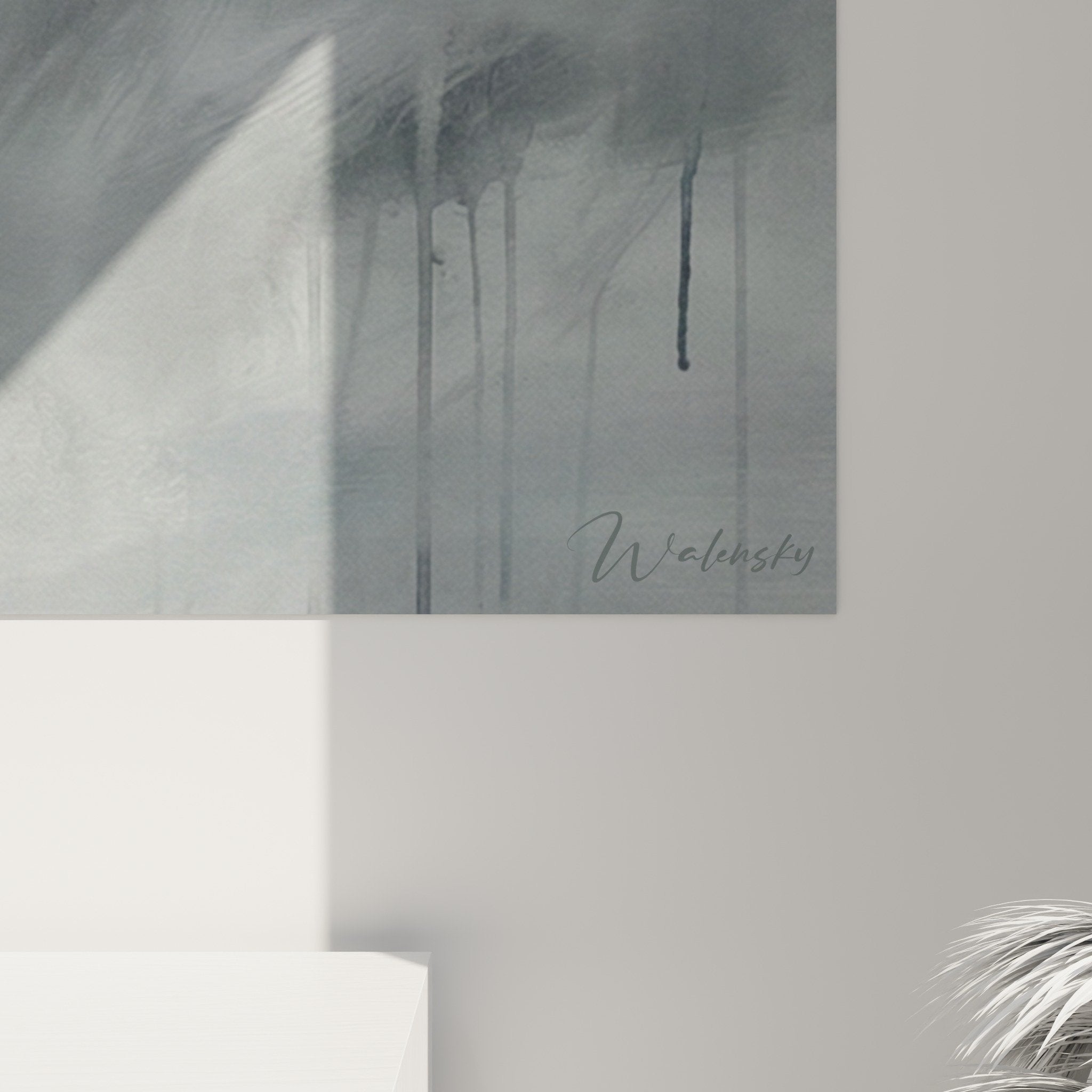 wall art shepherd silhouette living room contemporary mural decoration canine art misty landscape