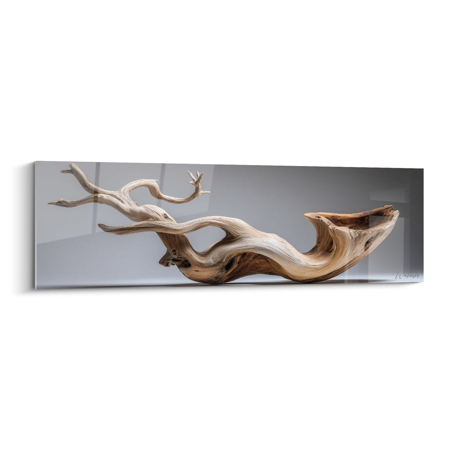 Houten Sculptuur met Organische Vormen - Ruw Essentie - Editie Ikebana