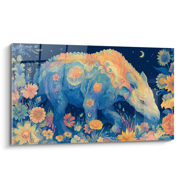 Schilderij Fantastische Indricotherium - Mystieke Tuin - Indricotherium editie