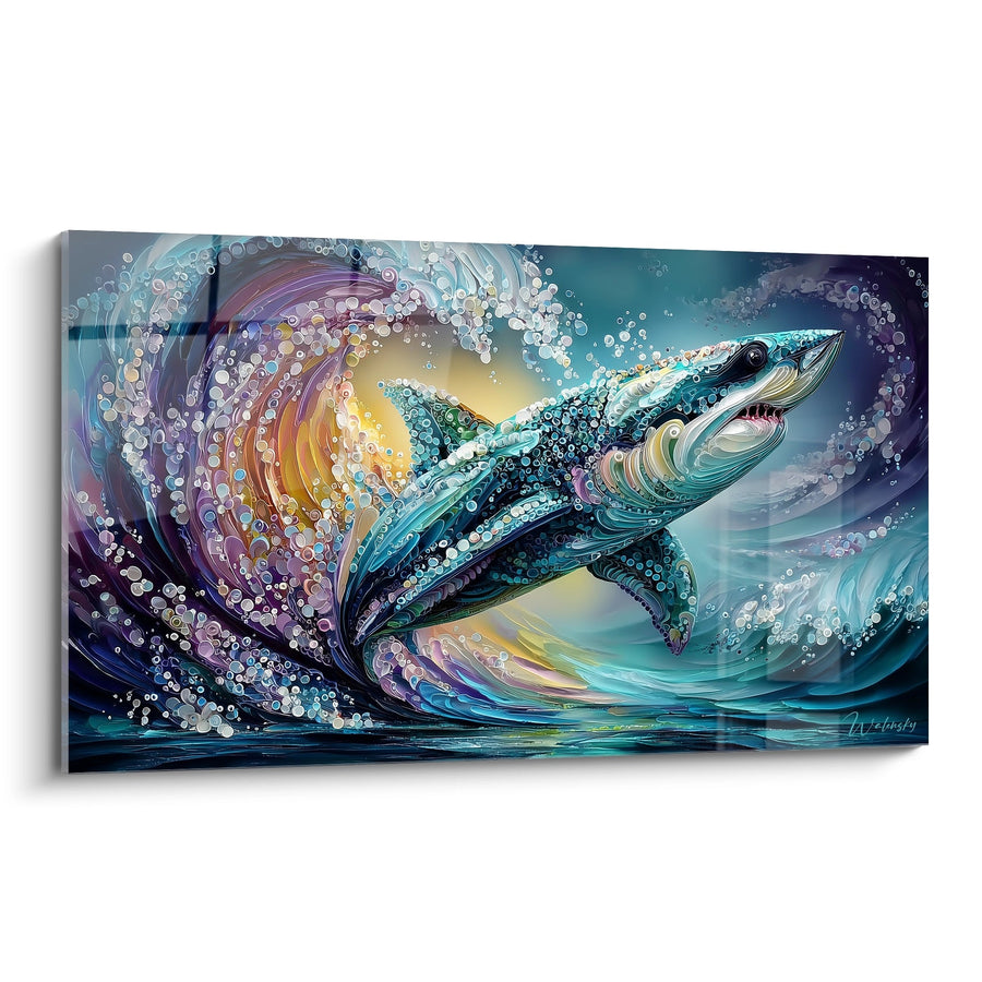 Tableau Mégalodon - Majestueuse Évasion dans les Vagues - édition Mégalodon