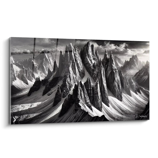 Schilderij In de Schaduw van de Reuzen - Uitgave Berglandschap