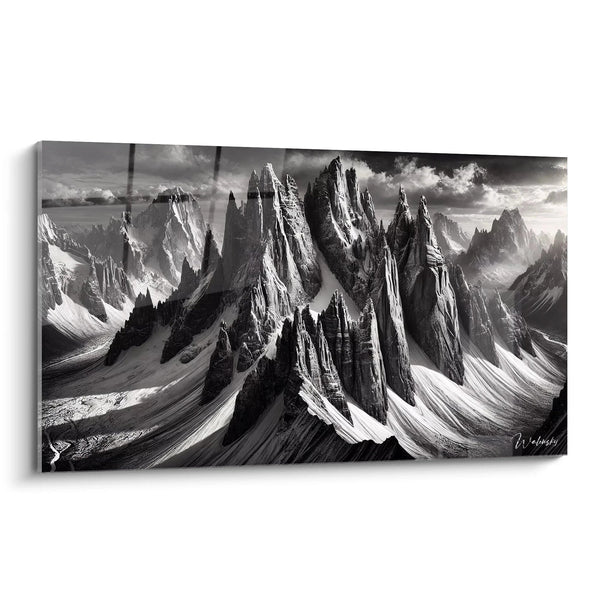 Gemälde Im Schatten der Riesen - Berglandschaft Ausgabe