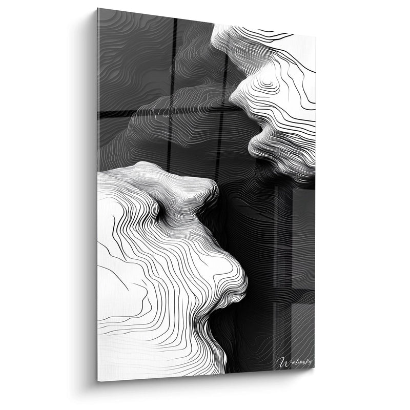 Tableau Abîme Vibrant -Édition Noir et Blanc