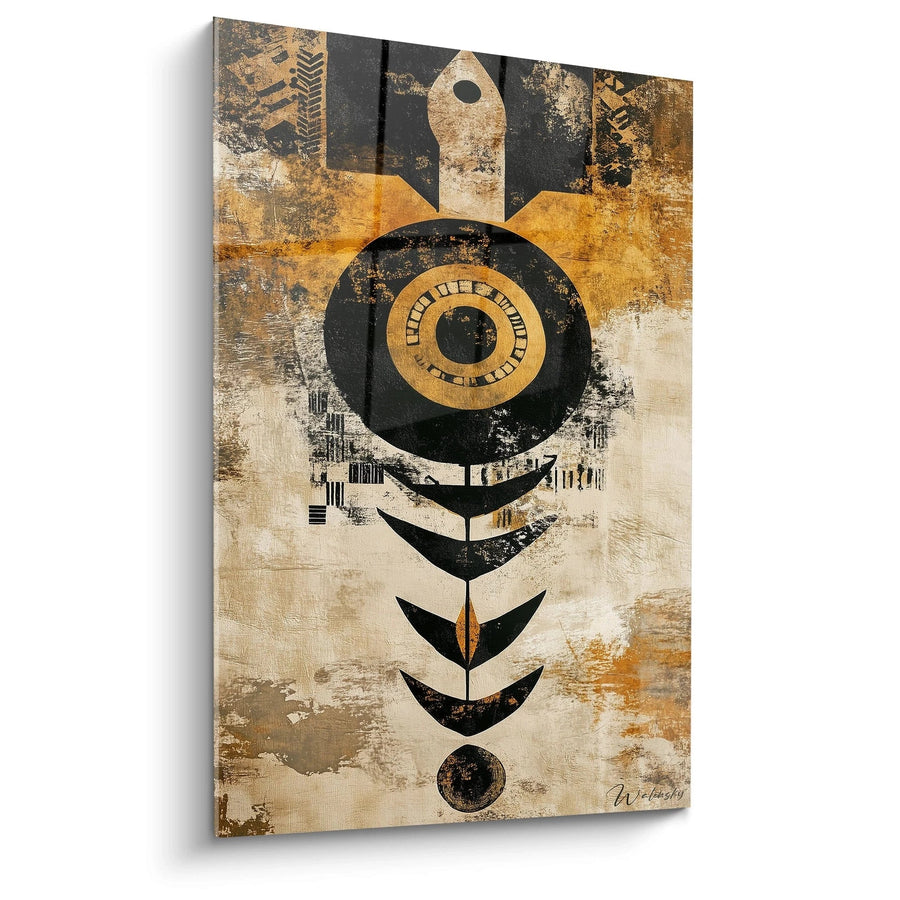 Tableau Abstrait africain soleil tribal - édition africa