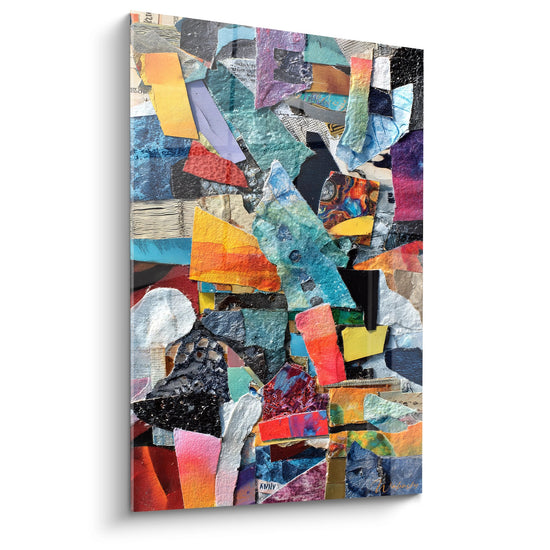 Abstraktes buntes Gemälde - Neuronale Mosaik - Collage Edition