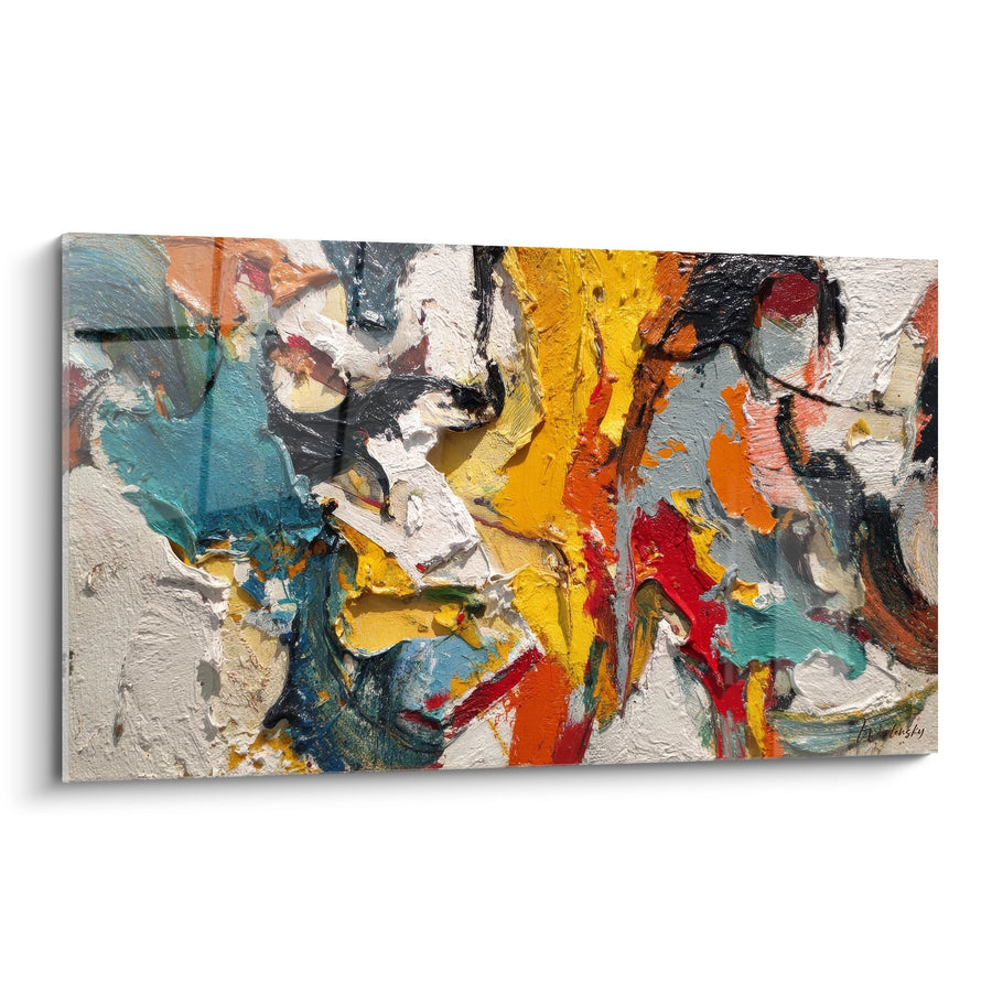 Tableau peinture abstraite - Explosion de couleurs - édition style peinture abstrait