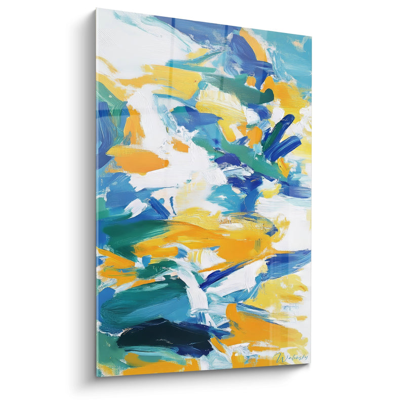 Tableau explosion de couleurs abstraites - Symphonie Énergique - édition style peinture abstrait