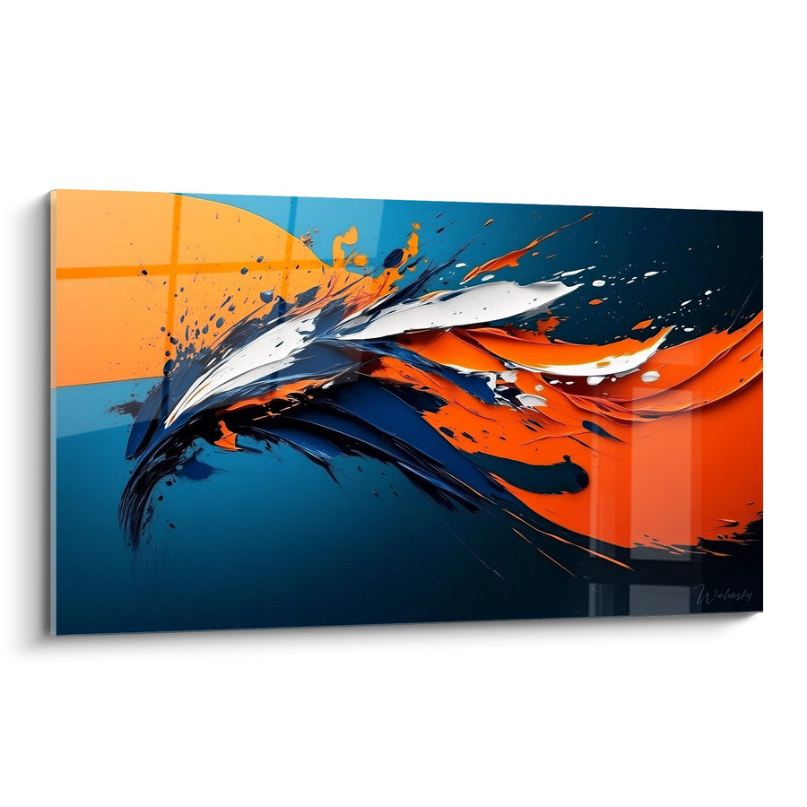 Tableau abstrait dynamique - Explosion d'énergie - édition minimaliste