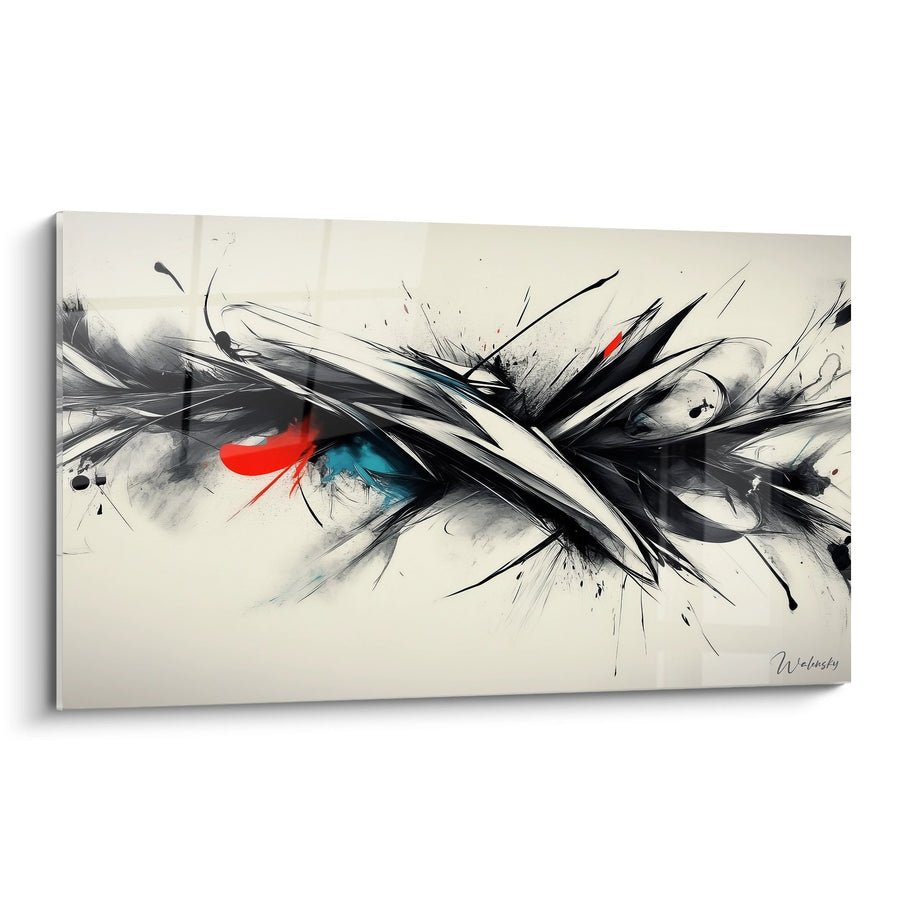 Tableau abstrait dynamique - Explosion créative - édition minimaliste