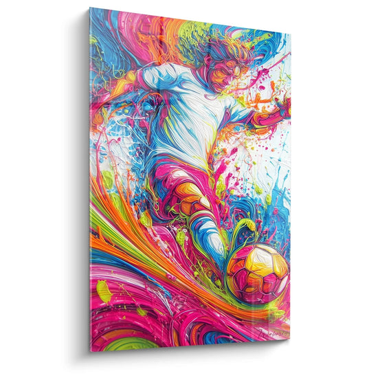 Abstract colorful explosion painting - Chromatic storm - color gone wild edition