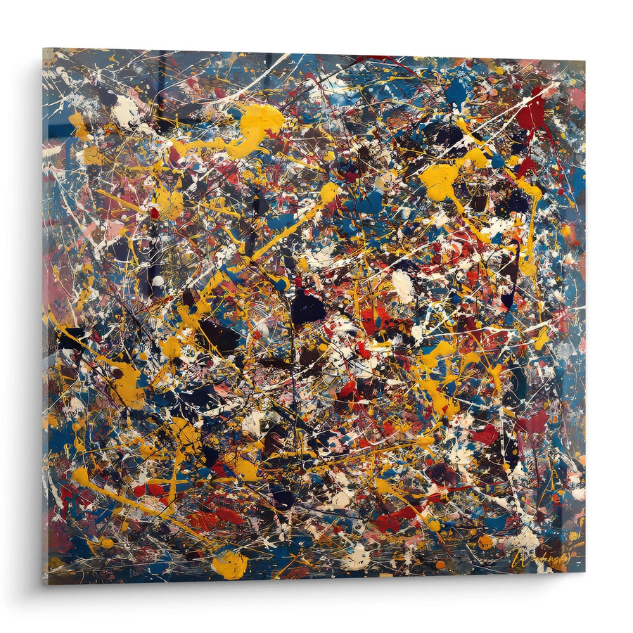 Tableau explosion de couleurs - Chaos créatif - édition style peinture abstrait