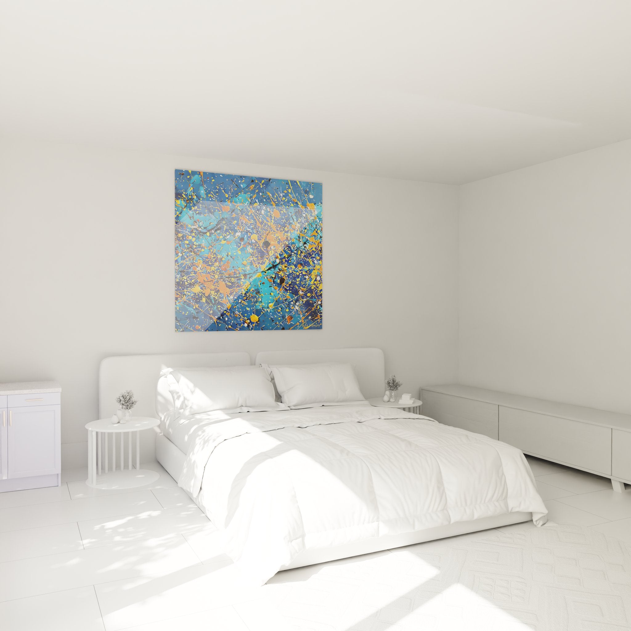 Colorful Explosion Abstract Painting - Dynamic Chaos