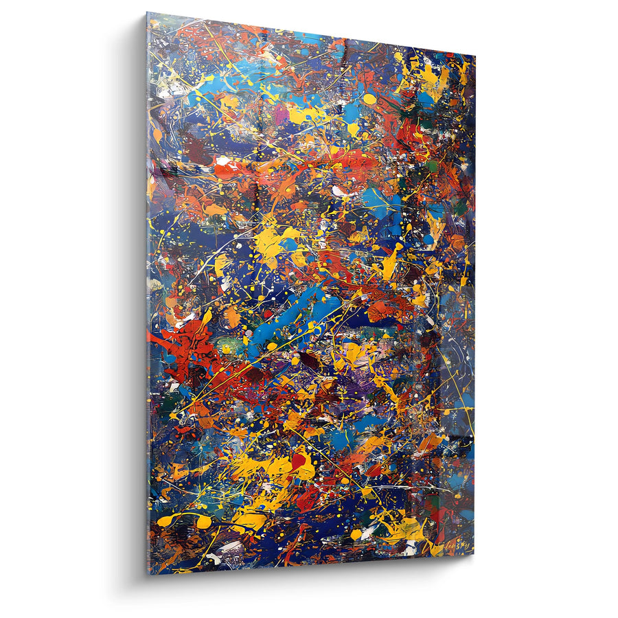 Tableau explosion de couleurs - Chaos créatif - édition style peinture abstrait