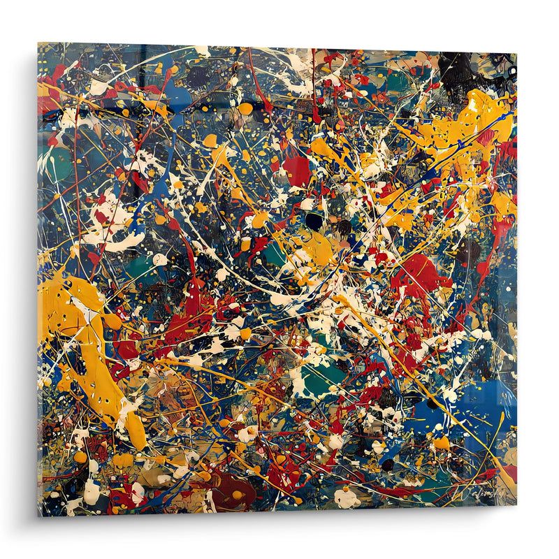 Tableau explosion de couleurs - Symphonie chaotique - édition style peinture abstrait