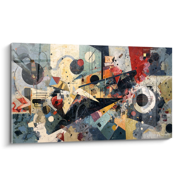 Dynamic Abstract Composition Painting - Geometric Chaos - Abstract Geometric Edition