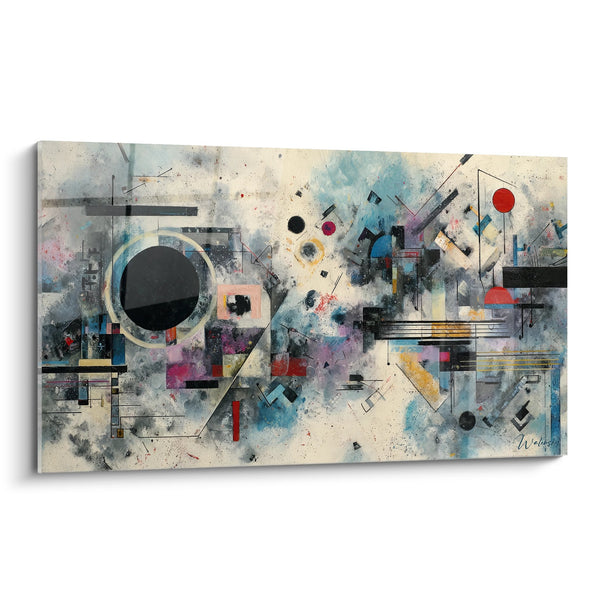 Abstract geometrische compositie schilderij - Geordende Chaos - abstracte geometrische editie