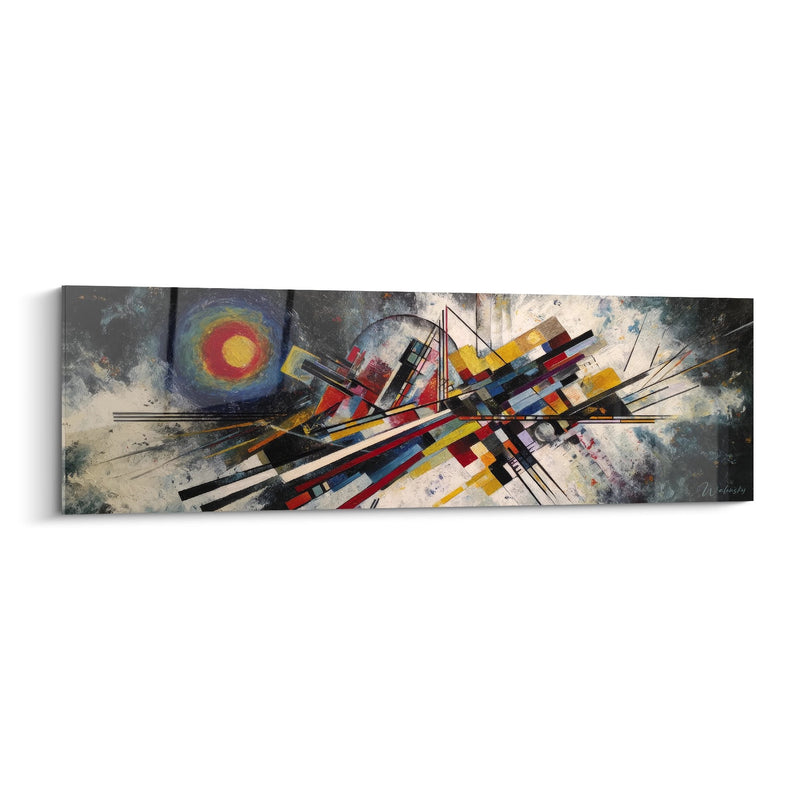 Tableau dynamique abstrait - Explosion géométrique - édition géométrique abstrait