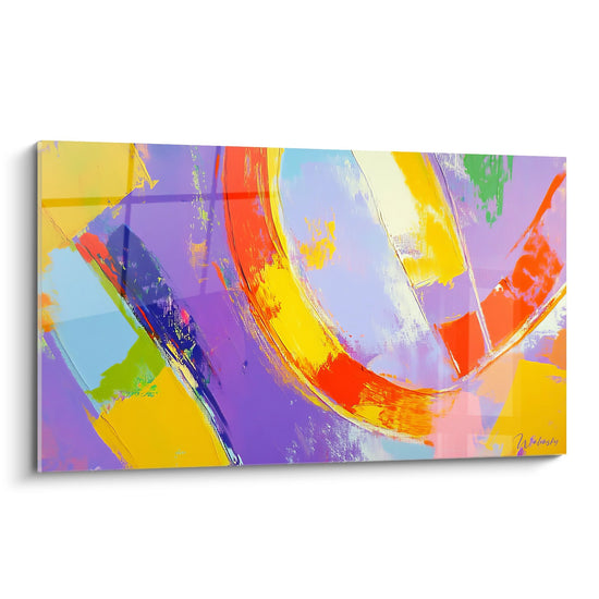 Abstract schilderij kleurrijke beweging - Explosie van kleuren - editie abstracte schilderstijl
