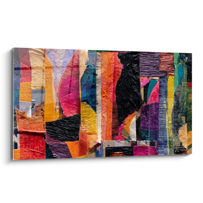 Multicolor Abstract Wall Art - Neural Fragments - Collage Edition