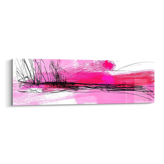 Cuadro abstracto rosa magenta - Élan Artistique - edición dibujo