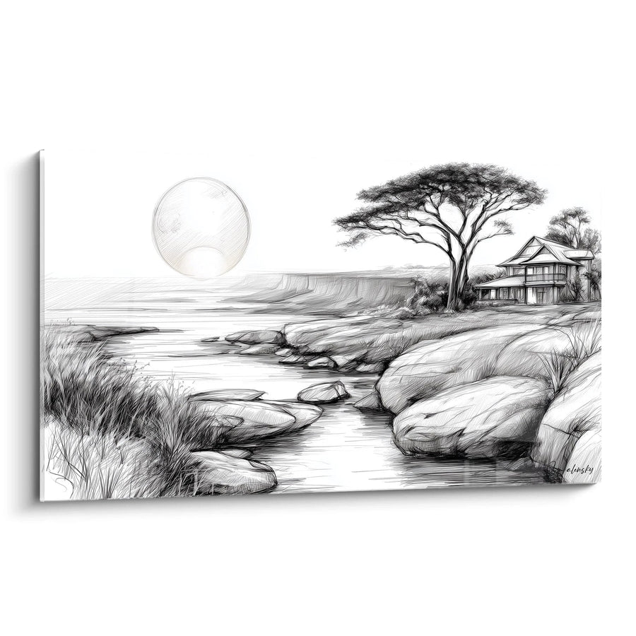 Tableau Acacia Témoin des saisons nomades - édition paysage africain