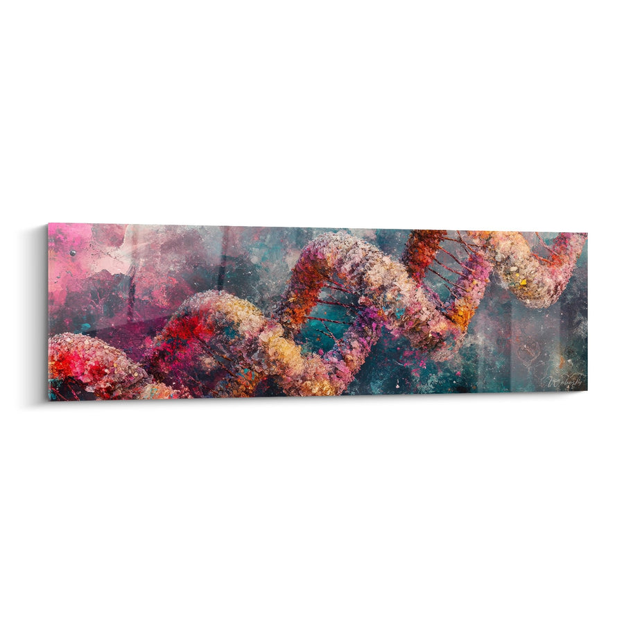 Obraz helisy DNA abstrakcyjny - Kosmos Genetyczny - edycja dna