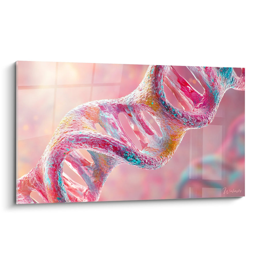 Kleurrijke DNA-helixschilderij - Genetische fusie - DNA-editie