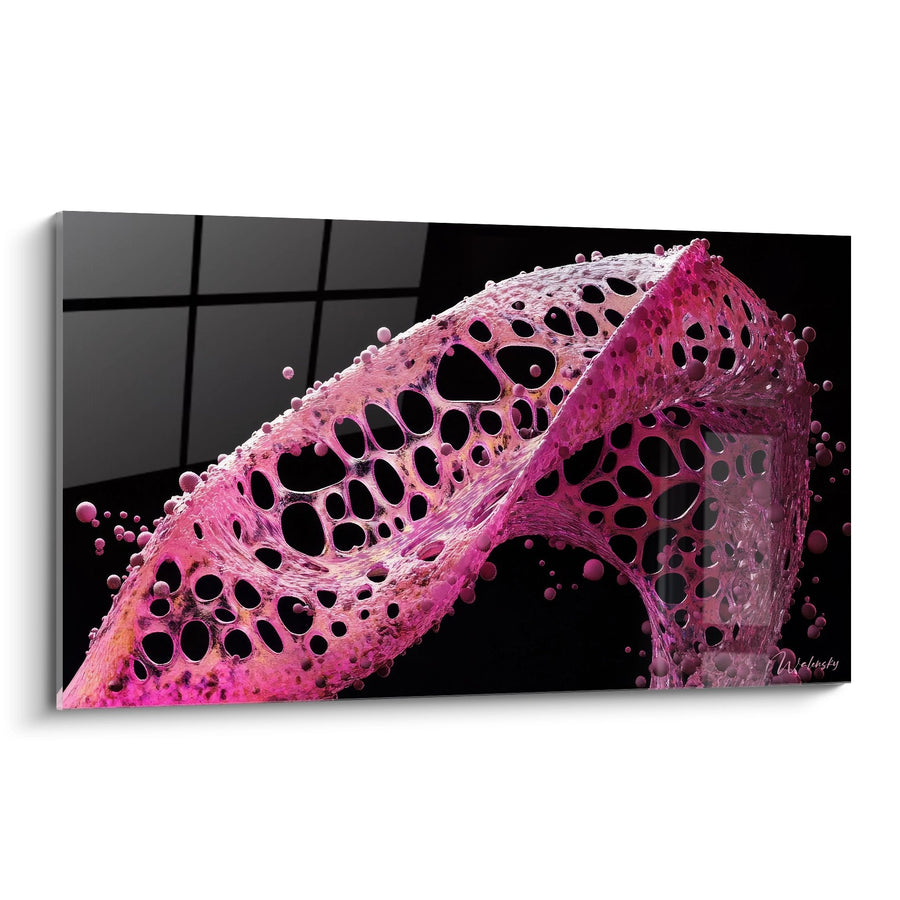 Roze moleculaire structuur canvas - Geschoeide alveolaire DNA - DNA-editie
