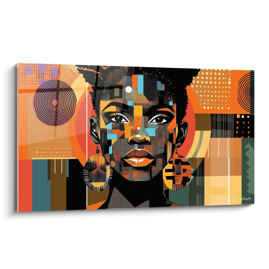 African Painting Cubic Reflections - Africa edition