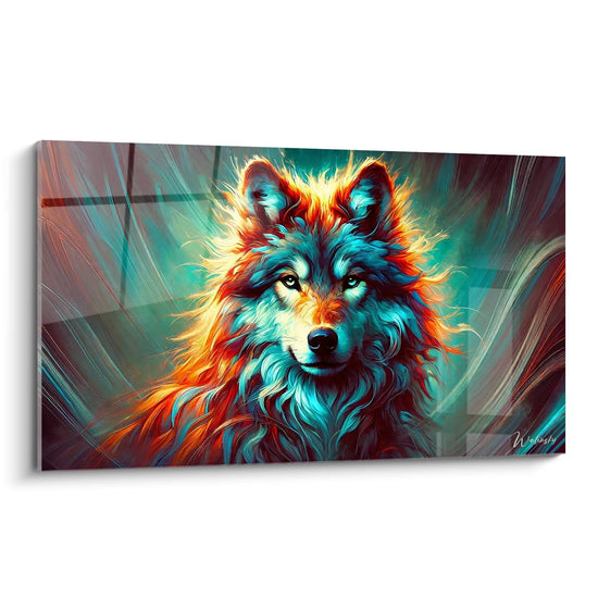 Wandbild Alpha der Dämmerung - Edition Wolf Tiere