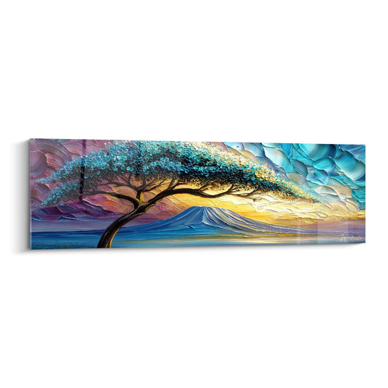 Tableau Arbre Solitaire et Montagnes - Symphonie Naturelle - édition Montagne